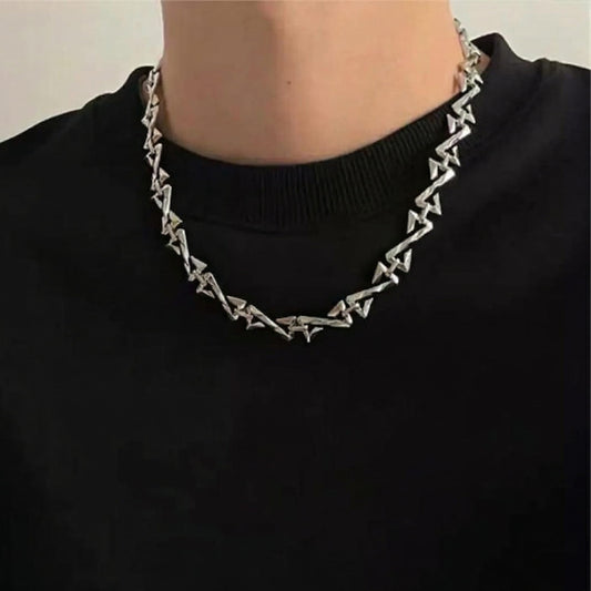 THE MEN THING Chain RAZOR LINK - 12mm Pure Stainless Steel 17 to 20 inch Adjustable Chain for Men & Boys