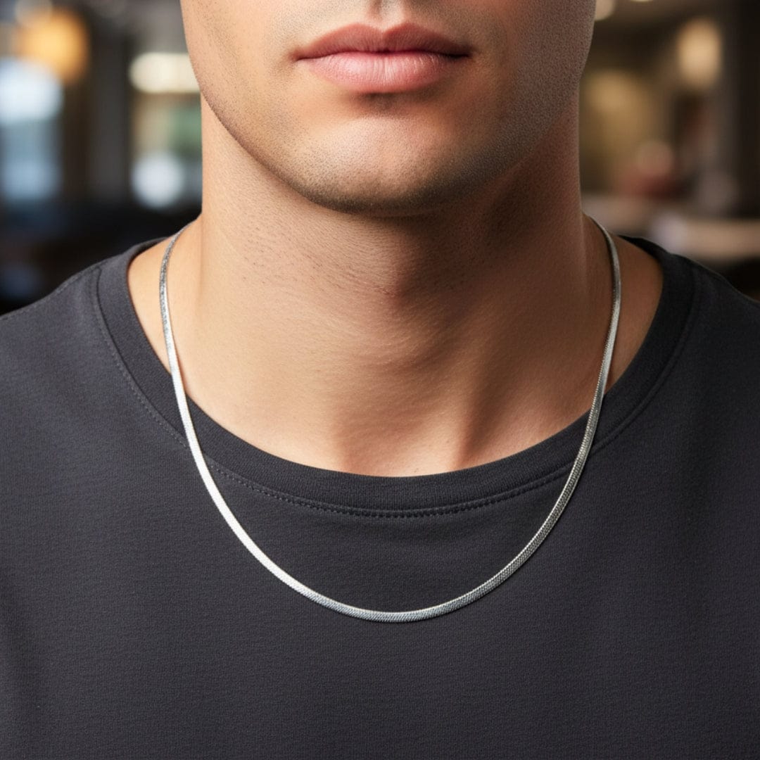 THE MEN THING Chain REGENT - 4mm Chain Pure Stainless Steel 21inch for Men & Boys