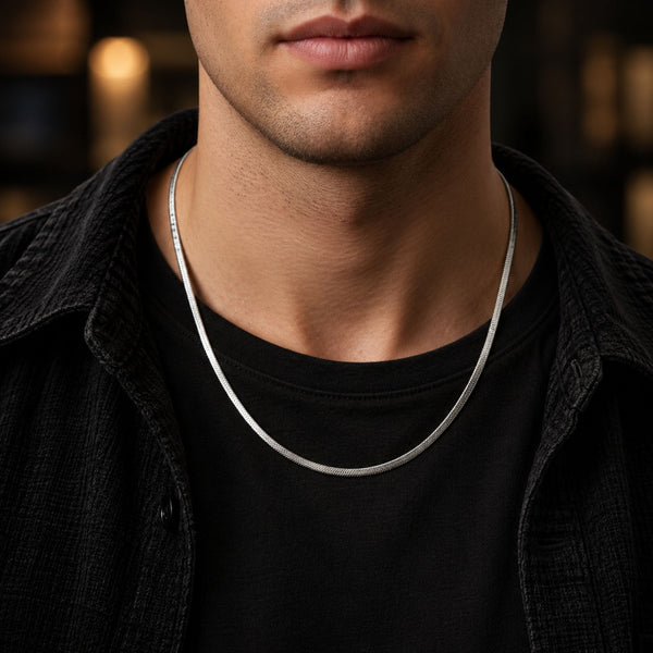 REGENT - 4mm Chain Pure Stainless Steel 21inch for Men & Boys