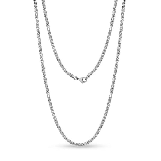 THE MEN THING Chain ROLO CHAIN NECKLACE - 2.2mm Pure Stainless Steel Chain - 24inch for Men & Boys