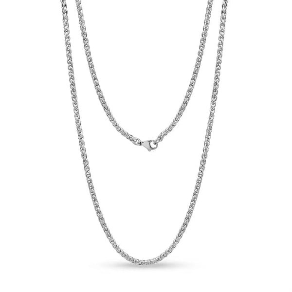 ROLO CHAIN NECKLACE - 2.2mm Pure Stainless Steel Chain - 24inch for Men & Boys