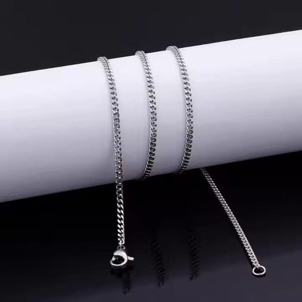 ROLO CHAIN NECKLACE - 2.2mm Pure Stainless Steel Chain - 24inch for Men & Boys