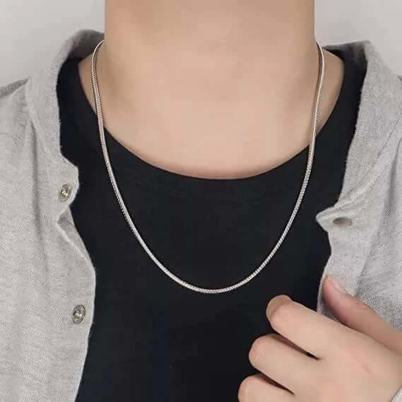 రౌండ్ స్నేక్ - పురుషుల కోసం చైన్ - పురుషులు & అబ్బాయిల కోసం 2.3mm స్టెయిన్‌లెస్ స్టీల్ 24అంగుళాల