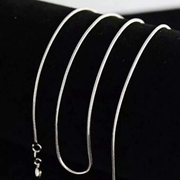 రౌండ్ స్నేక్ - పురుషుల కోసం చైన్ - పురుషులు & అబ్బాయిల కోసం 2.3mm స్టెయిన్‌లెస్ స్టీల్ 24అంగుళాల