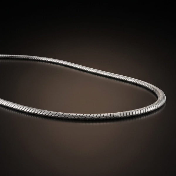 ROUND SNAKE - Chain for Men - 2.3mm Stainless Steel 24inch for Men & Boys