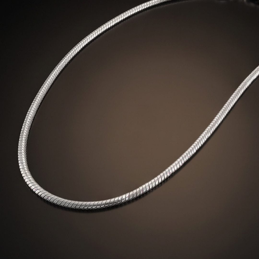 THE MEN THING Chain ROUND SNAKE - Chain for Men - 2.3mm Stainless Steel 24inch for Men & Boys