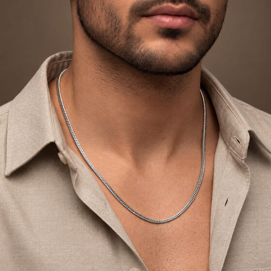 THE MEN THING Chain ROUND SNAKE - Chain for Men - 2.3mm Stainless Steel 24inch for Men & Boys