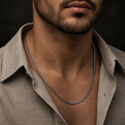 THE MEN THING Chain ROUND SNAKE - Chain for Men - 2.3mm Stainless Steel 24inch for Men & Boys