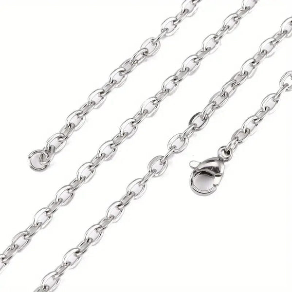 SAVIEN - 7mm Chain Pure Stainless Steel 23inch for Men & Boys