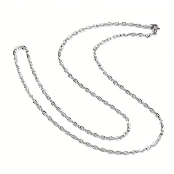 SAVIEN - 7mm Chain Pure Stainless Steel 23inch for Men & Boys