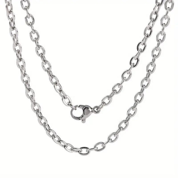 SAVIEN - 7mm Chain Pure Stainless Steel 23inch for Men & Boys