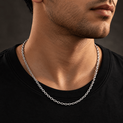 THE MEN THING Chain SAVIEN - 7mm Chain Pure Stainless Steel 23inch for Men & Boys