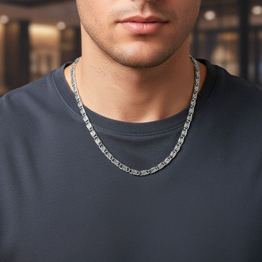 THE MEN THING Chain SCULPT LOOP - 5mm Chain Pure Stainless Steel 23inch for Men & Boys