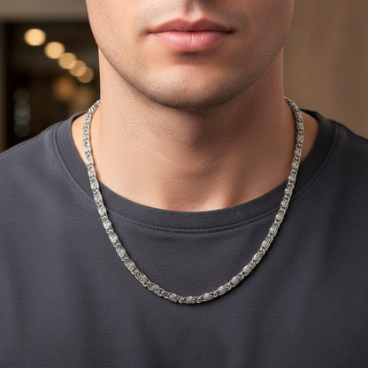 THE MEN THING Chain SEREON LOOP - 5mm Chain Pure Stainless Steel 23inch for Men & Boys