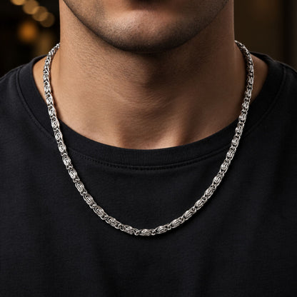 THE MEN THING Chain SEREON LOOP - 5mm Chain Pure Stainless Steel 23inch for Men & Boys