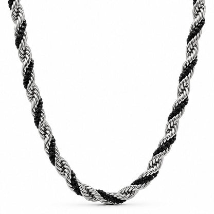 THE MEN THING Chain SHADOW TWIST - 6mm Stainless Steel Chain with Lobster Clasp for Men & Boys (23inch)
