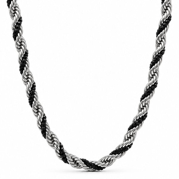SHADOW TWIST - 6mm Stainless Steel Chain with Lobster Clasp for Men & Boys (23inch)
