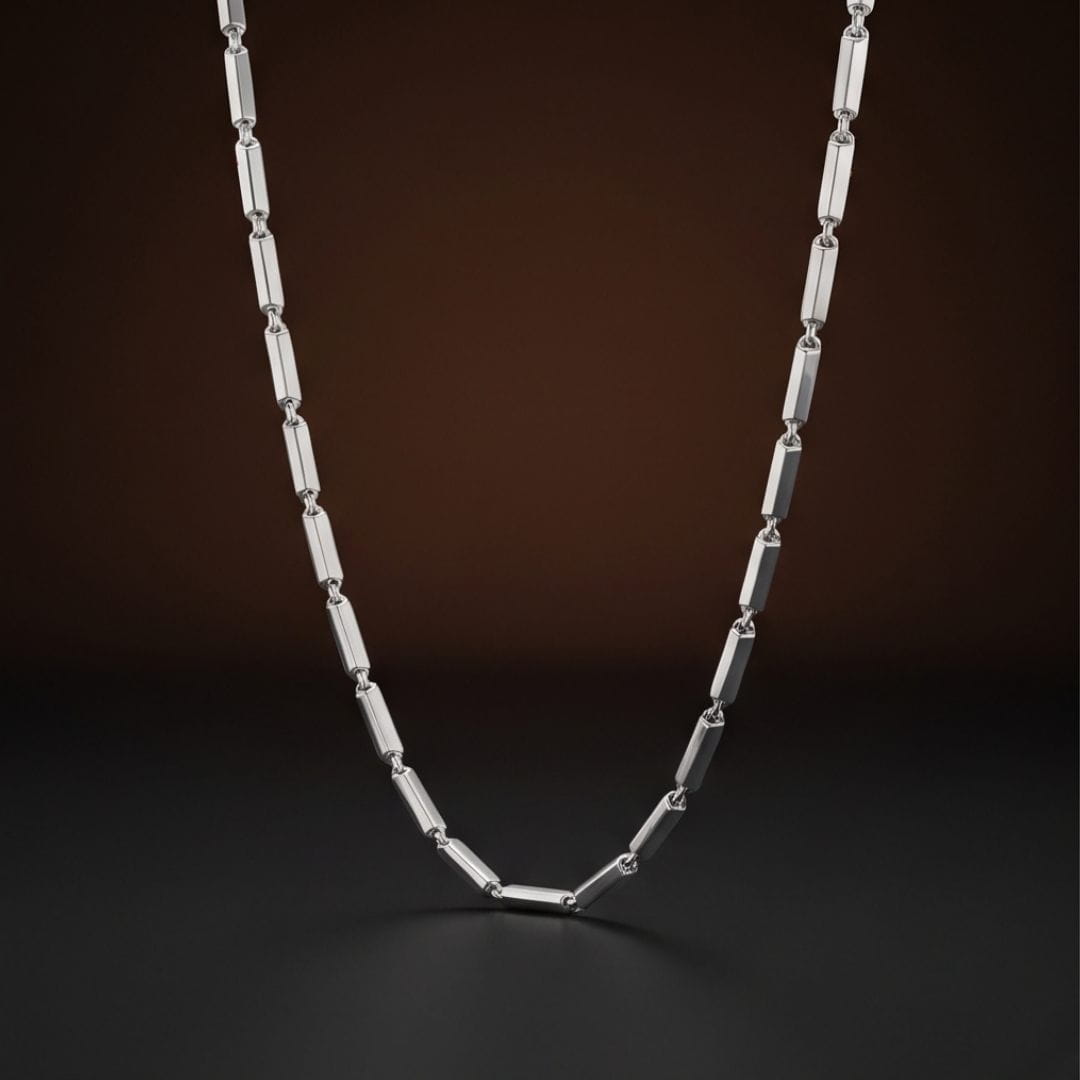 THE MEN THING Chain SLEEK BAR - 2mm Stainless Steel Chain with Lobster Clasp for Men & Boys (24 inch)