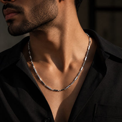 THE MEN THING Chain SLEEK BAR - 2mm Stainless Steel Chain with Lobster Clasp for Men & Boys (24 inch)