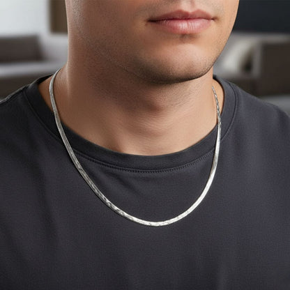 THE MEN THING Chain SNAKESKIN LUXE - 4mm Chain Pure Stainless Steel 21inch for Men & Boys