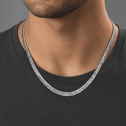 THE MEN THING Chain SNAKESKIN LUXE - 4mm Chain Pure Stainless Steel 21inch for Men & Boys