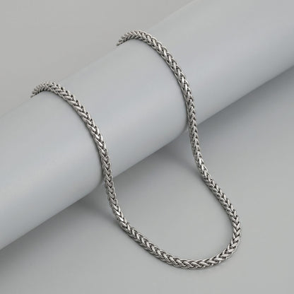 THE MEN THING Chain SPIGA WEAVE - 4mm Stainless Steel Chain with Lobster Clasp for Men & Boys (22inch)