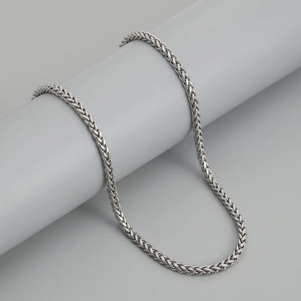 SPIGA WEAVE - 4mm Stainless Steel Chain with Lobster Clasp for Men & Boys (22inch)