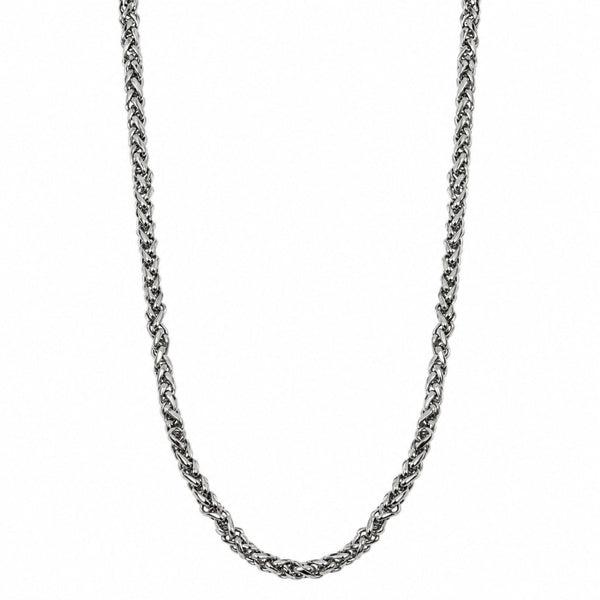 SPIGA WEAVE - 4mm Stainless Steel Chain with Lobster Clasp for Men & Boys (22inch)