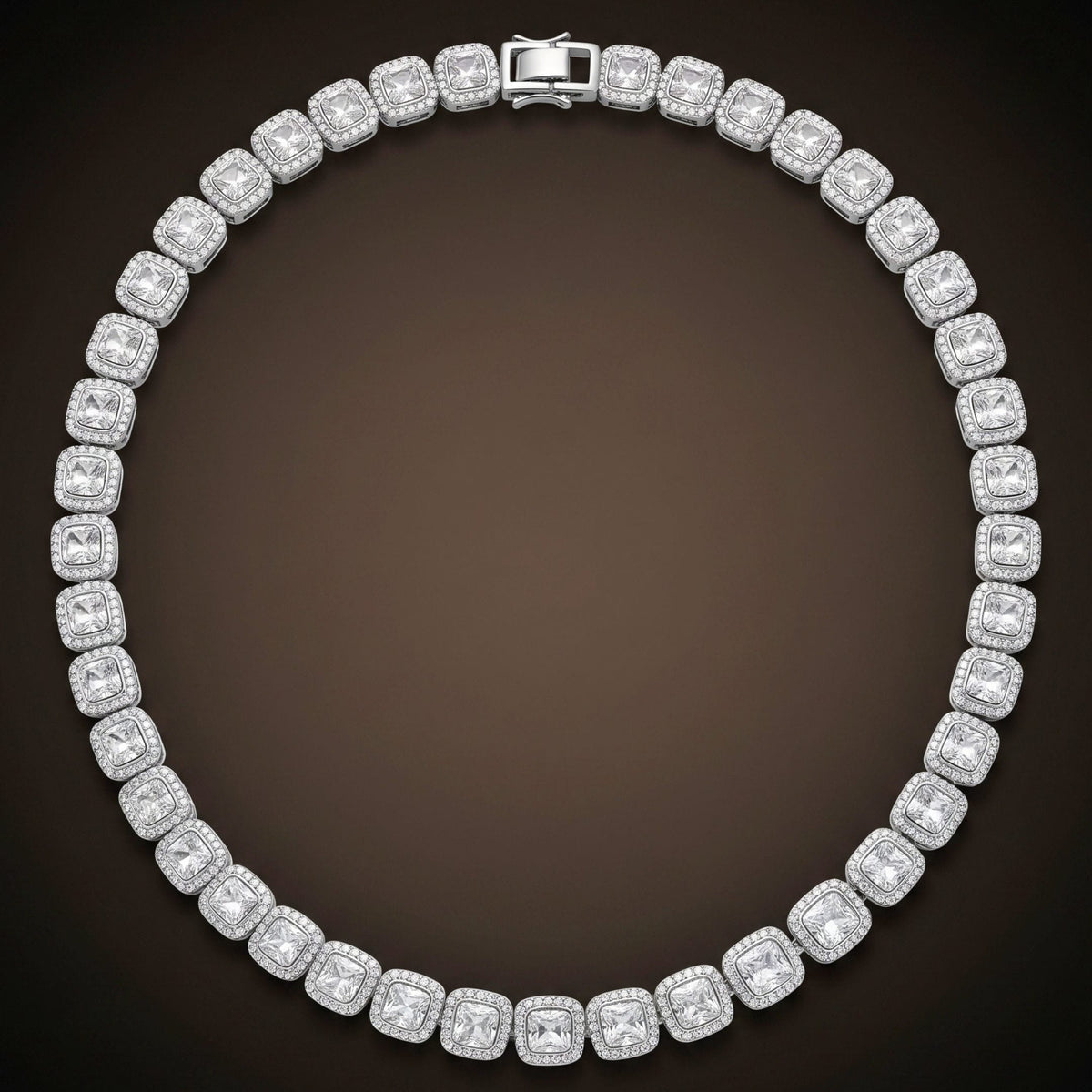 THE MEN THING Chain SQUARE HALO - 13mm Stainless Steel Chain with Fold Over Clasp for Men & Boys (22inch)