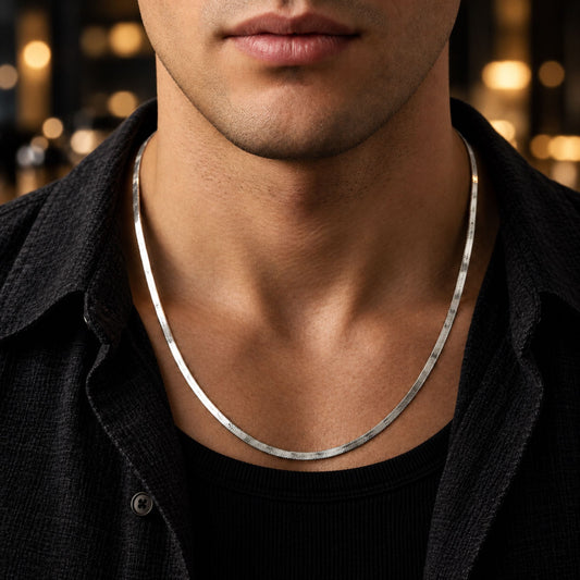 THE MEN THING Chain STARZENE - 4mm Chain Pure Stainless Steel 21inch for Men & Boys