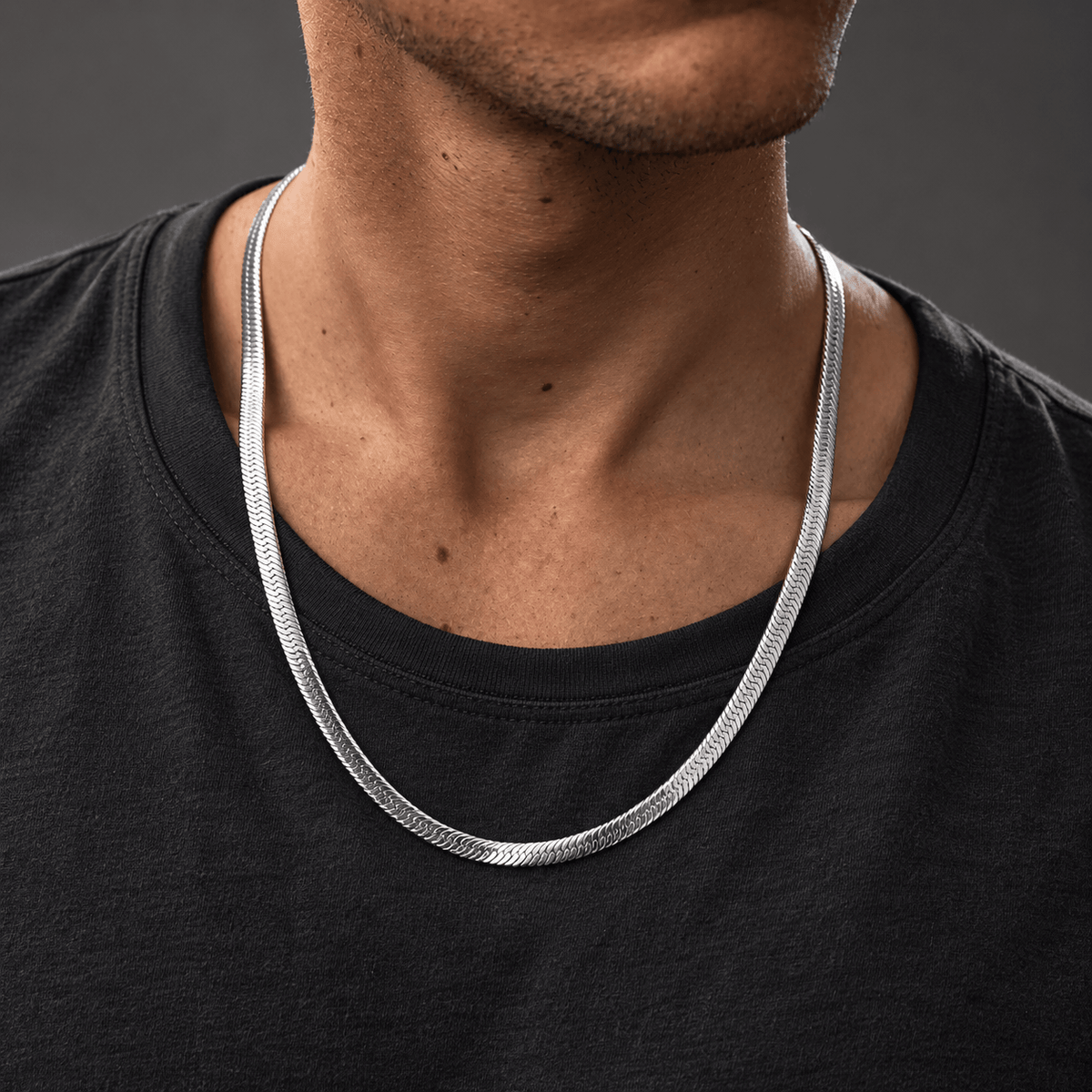 THE MEN THING Chain STERLING WAVE - 4mm Chain Pure Stainless Steel 21inch for Men & Boys