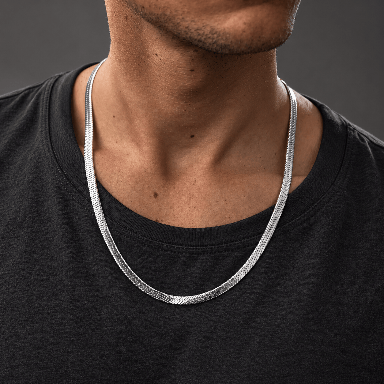 THE MEN THING Chain STERLING WAVE - 4mm Chain Pure Stainless Steel 21inch for Men & Boys