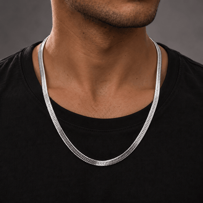 THE MEN THING Chain STERLING WAVE - 4mm Chain Pure Stainless Steel 21inch for Men & Boys