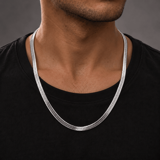 THE MEN THING Chain STERLING WAVE - 4mm Chain Pure Stainless Steel 21inch for Men & Boys