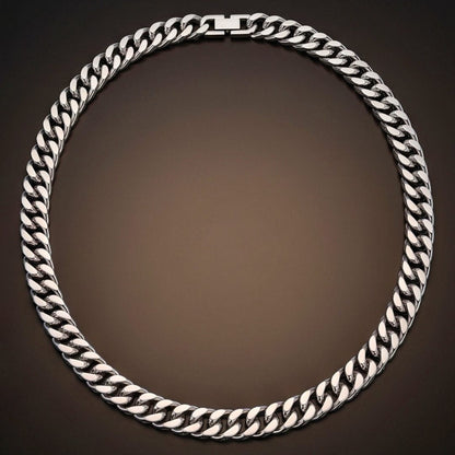 THE MEN THING Chain TITAN CURB - 11mm Stainless Steel Chain with Snap-Lock Box Clasp for Men & Boys (24inch)