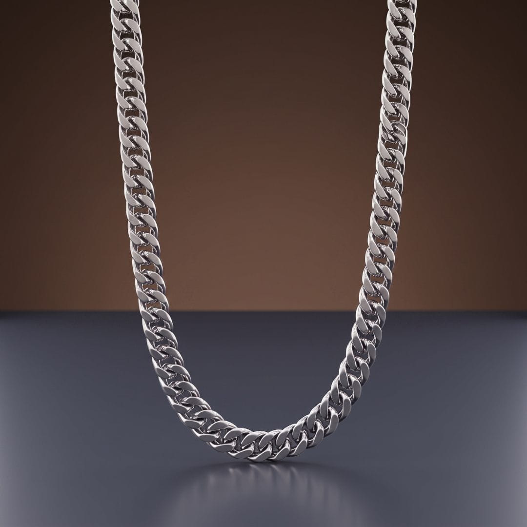 THE MEN THING Chain TITAN CURB - 11mm Stainless Steel Chain with Snap-Lock Box Clasp for Men & Boys (24inch)