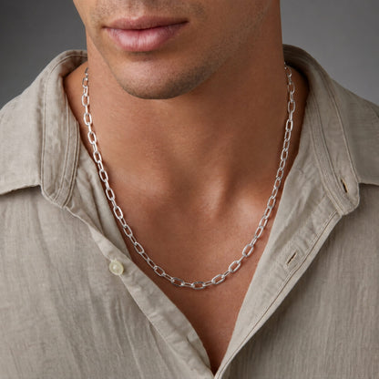 THE MEN THING Chain VALENRO - 7mm Chain Pure Stainless Steel 23inch for Men & Boys
