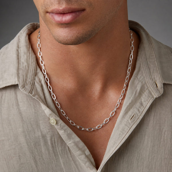 VALENRO - 7mm Chain Pure Stainless Steel 23inch for Men & Boys