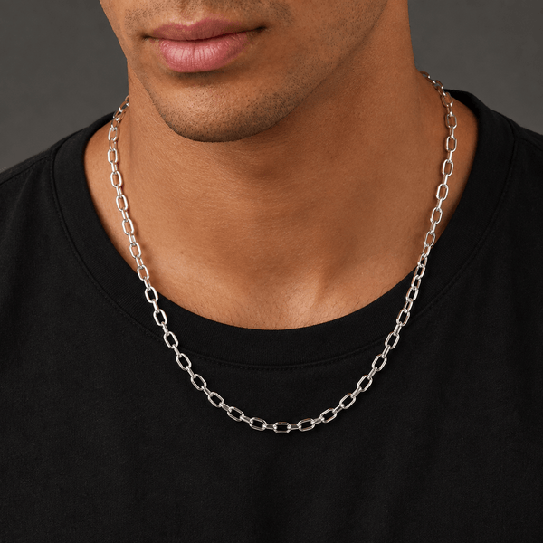 VALENRO - 7mm Chain Pure Stainless Steel 23inch for Men & Boys