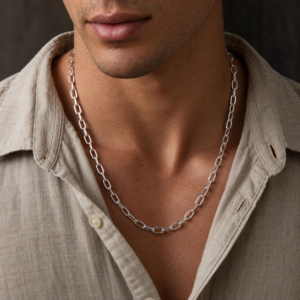 VALENRO - 7mm Chain Pure Stainless Steel 23inch for Men & Boys