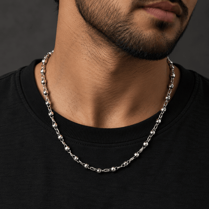 THE MEN THING Chain VALTRIC - 4.5mm-6.5mm Chain Pure Stainless Steel 23inch for Men & Boys
