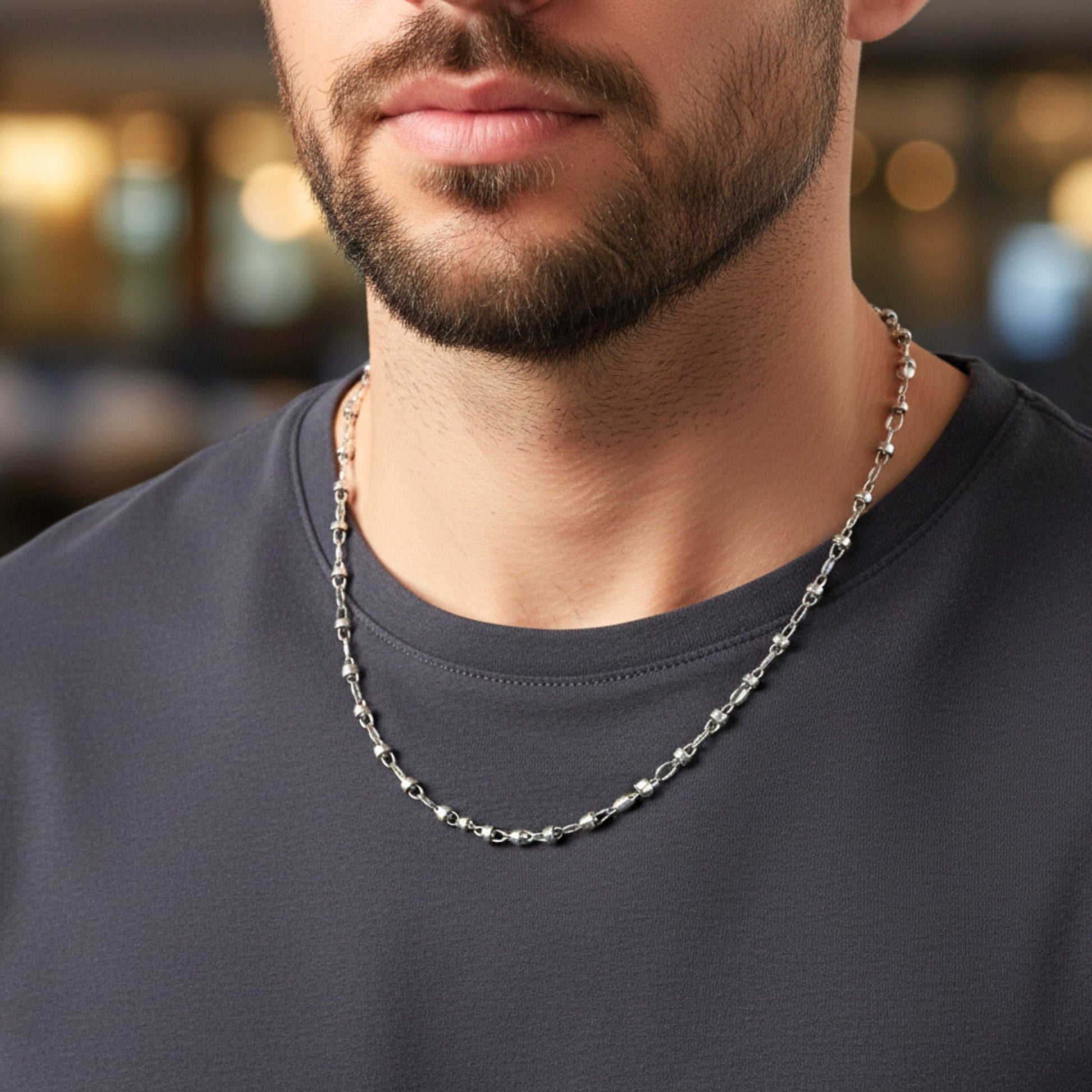 THE MEN THING Chain VALTRIC - 6.5mm Chain Pure Stainless Steel 23inch for Men & Boys