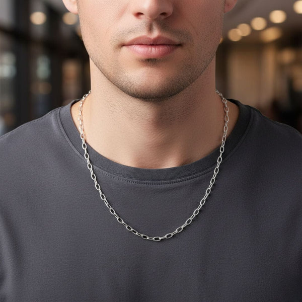 VELMORO - 9mm Chain Pure Stainless Steel 23inch for Men & Boys