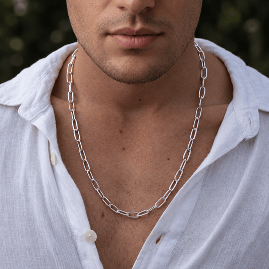THE MEN THING Chain VELMORO - 9mm Chain Pure Stainless Steel 23inch for Men & Boys