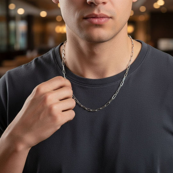 VERONIX - 4mm Chain Pure Stainless Steel 23inch for Men & Boys