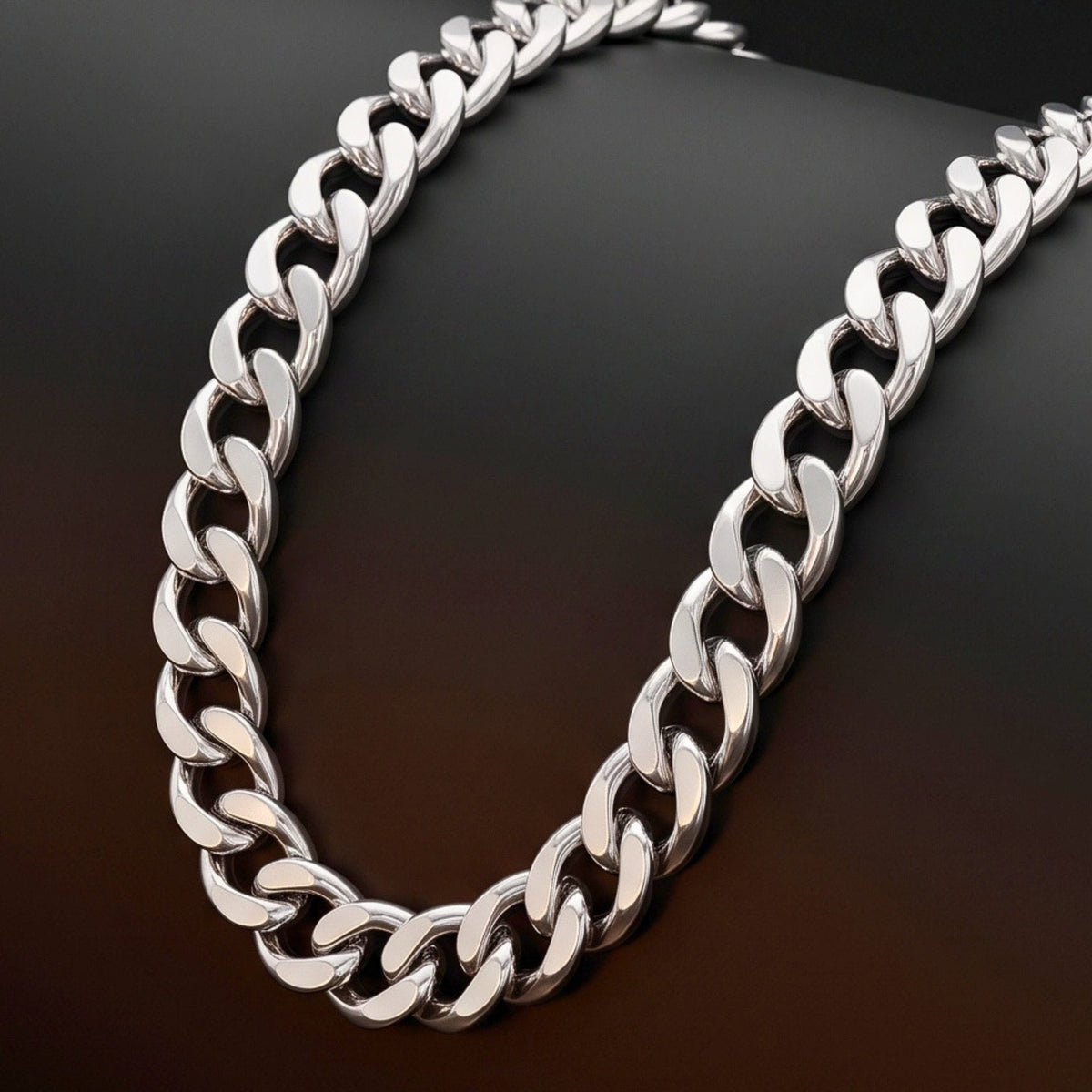 THE MEN THING Chain VORTEX CURB - 9mm Stainless Steel Chain with Lobster Clasp for Men & Boys (21inch)