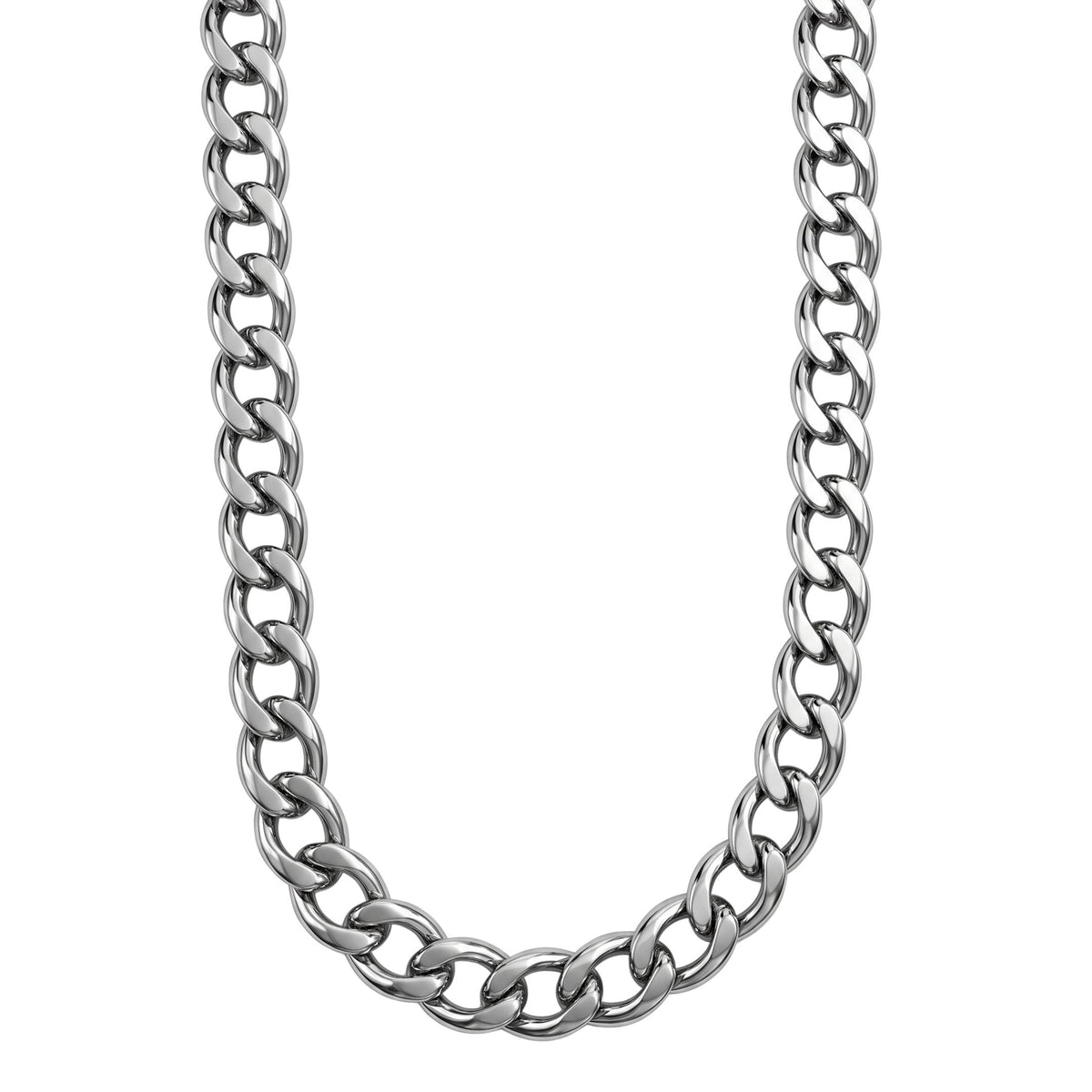 THE MEN THING Chain VORTEX CURB - 9mm Stainless Steel Chain with Lobster Clasp for Men & Boys (21inch)