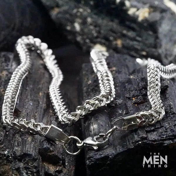 WHEAT CHAIN -  4mm  Pure Stainless Steel Chain, 24inch for Men & Boys