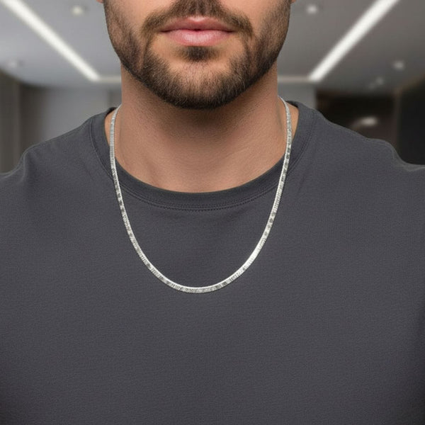 ZENLOVE - 4mm Chain Pure Stainless Steel 21inch for Men & Boys