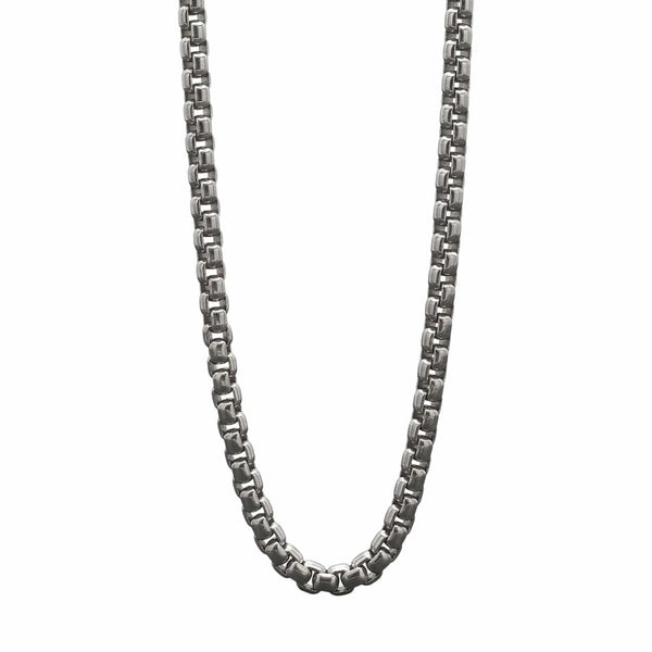 ZORO - 6mm Stainless Steel 24inch Round box Chain for Men, European trending Style for Men & Boy